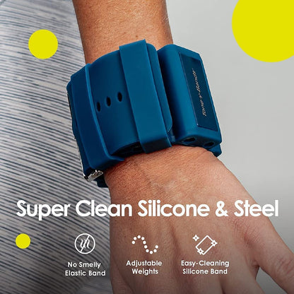 Adjustable 1 LB Wrist Weights - Set of 2 - Wearable - Perfect for Zumba, Dance, Pilates, Walking, Toning, Barre, Yoga, Cardio