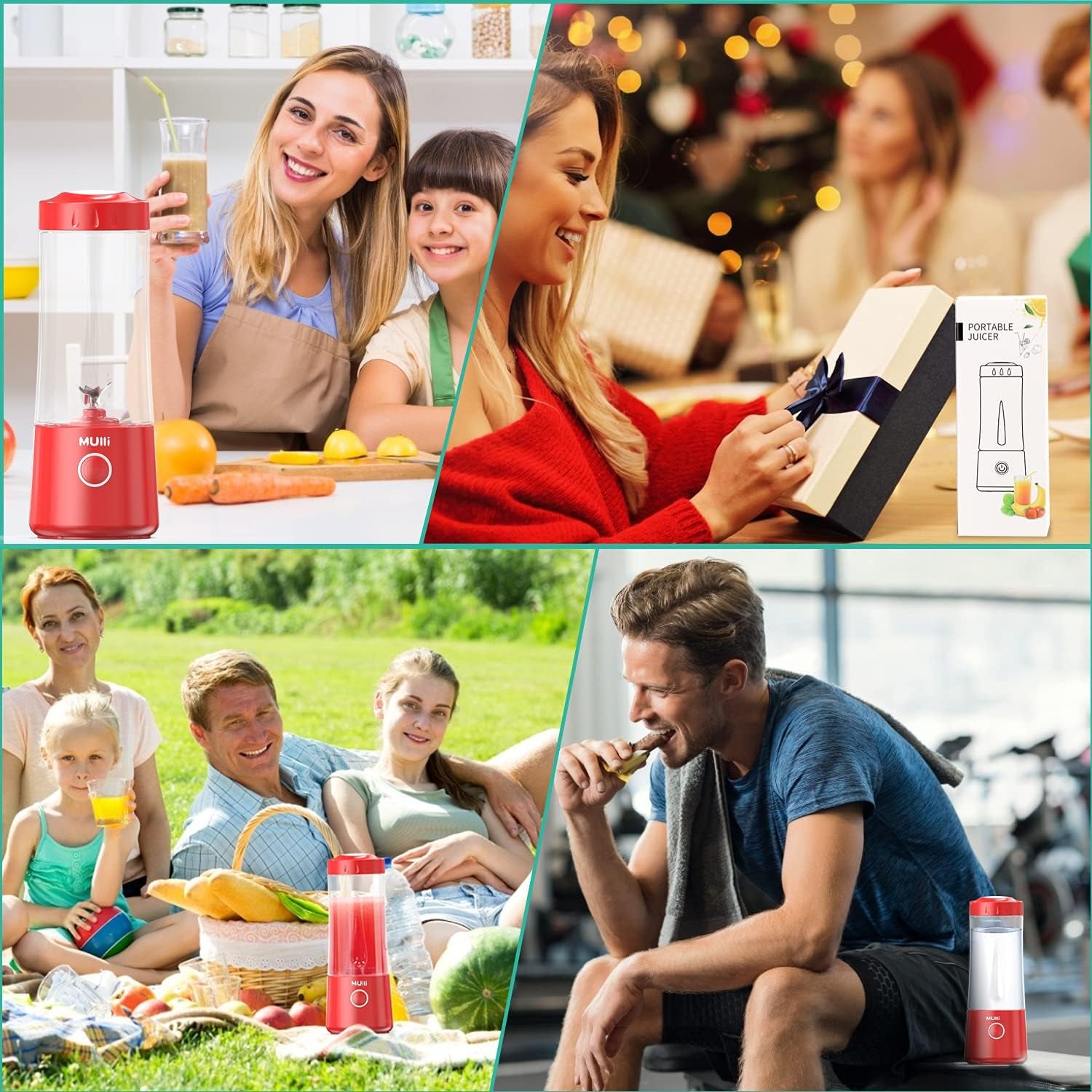 MEAL PREP PRO Six Blade Portable Blender | USB Rechargeable Personal Mixer for Smoothie and Shakes at Work, Travel, and Gym 