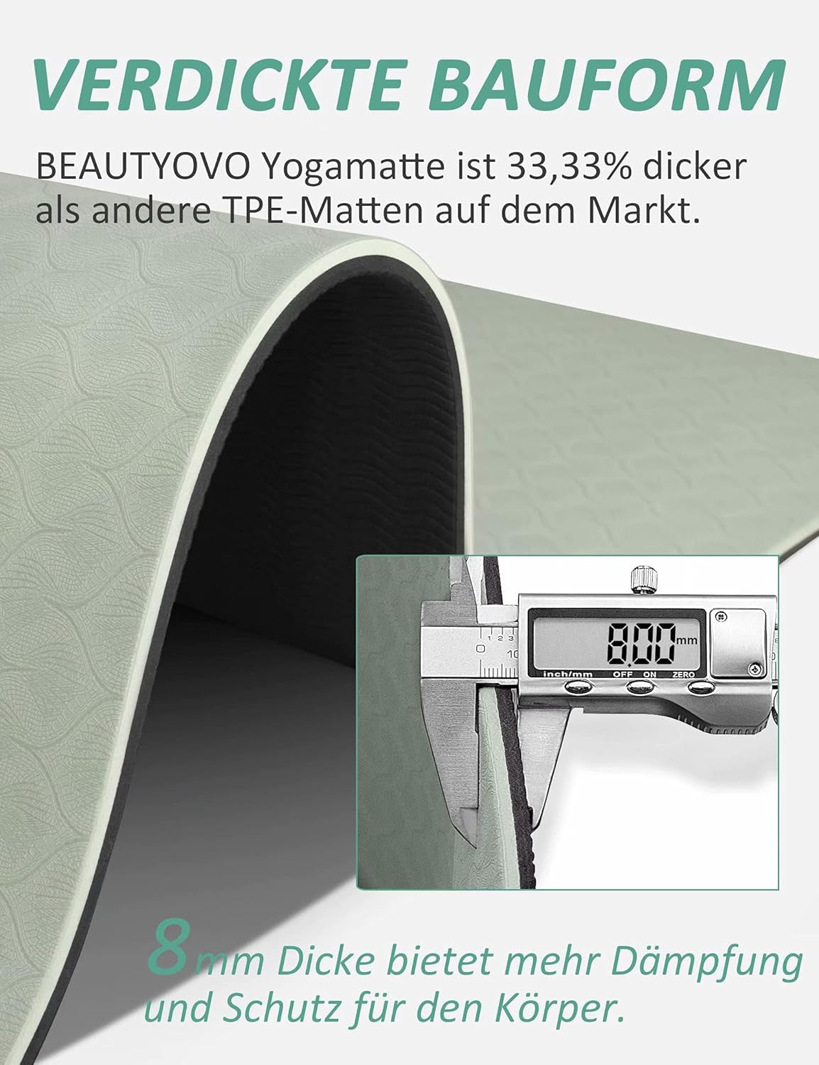 BUILD UP YOUR TEMPLE ~ Yoga Mat with Strap, 1/3 Inch Extra Thick Yoga Mat Double-Sided Non Slip, Professional TPE Yoga Mats for Women Men, Workout Mat for Yoga, Pilates and Floor Exercises